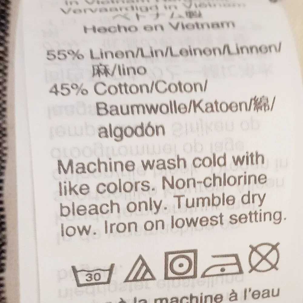 NWT Madewell, Size 14, White Navy Stripe Linen Blend Paper Bag  Crop Pants - Picture 16 of 16